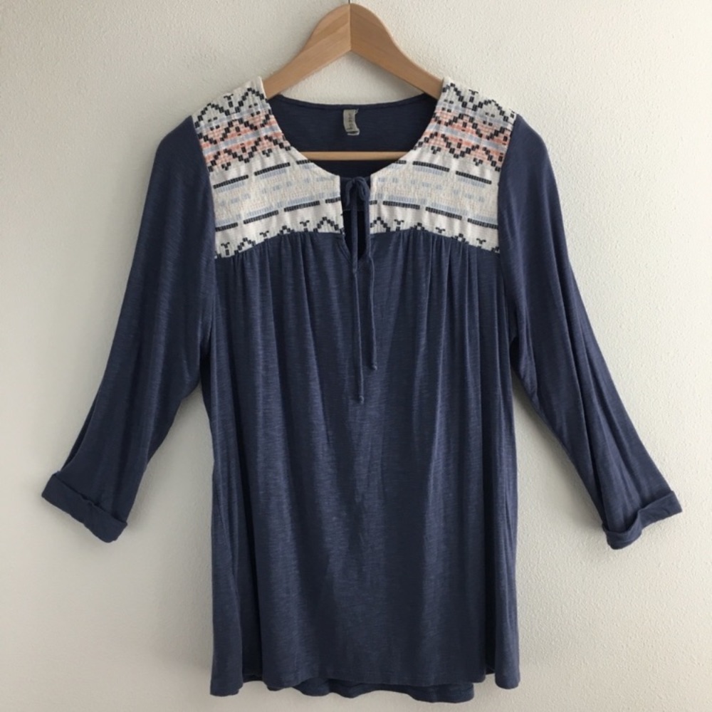 Sweet Grey | 3/4 Sleeve Top